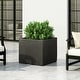 preview thumbnail 1 of 12, Ella Outdoor Cast Stone Square Planter by Christopher Knight Home 21.50" W x 21.50" D x 18.75" H - Black