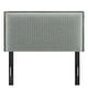 preview thumbnail 42 of 52, Camille Upholstered Striped Linen Blend Headboard