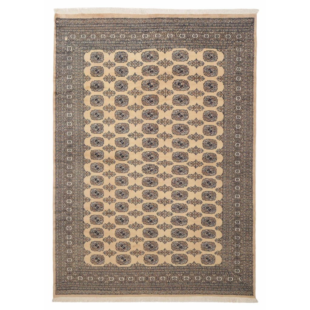 ECARPETGALLERY Hand-knotted Finest Peshawar Bokhara Beige Wool Rug - 6'0 x 8'6