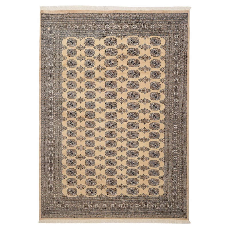 ECARPETGALLERY Hand-knotted Finest Peshawar Bokhara Beige Wool Rug - 6'0 x 8'6