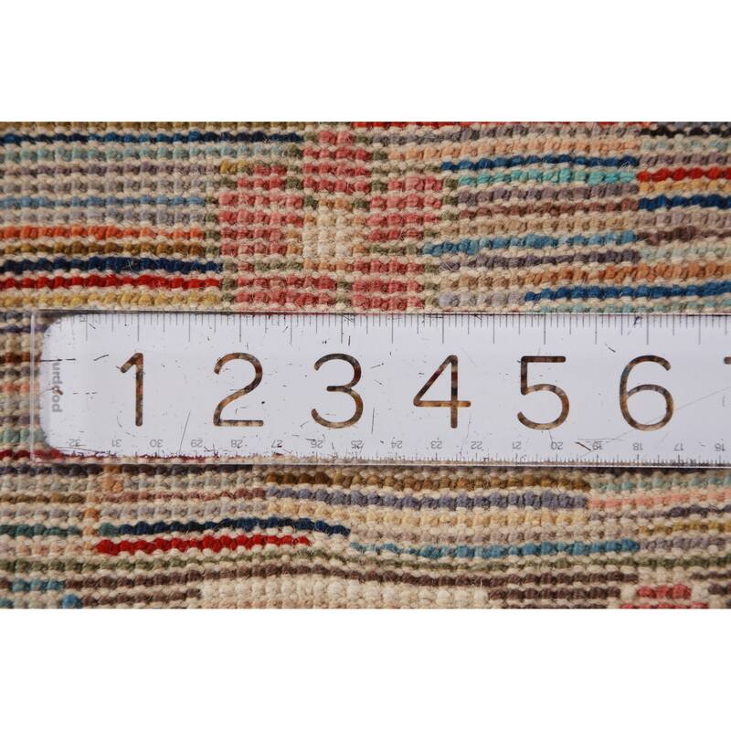 Hand Knotted Oriental 100% Wool Carpet Transitional Floral Multi-Colored Oushak Runner Rug - 19' 11'' X 2' 7''