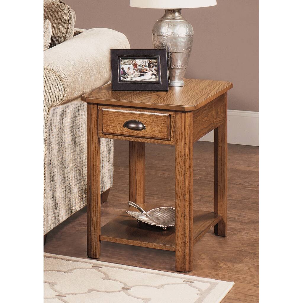 Wood Rectangular End Table
