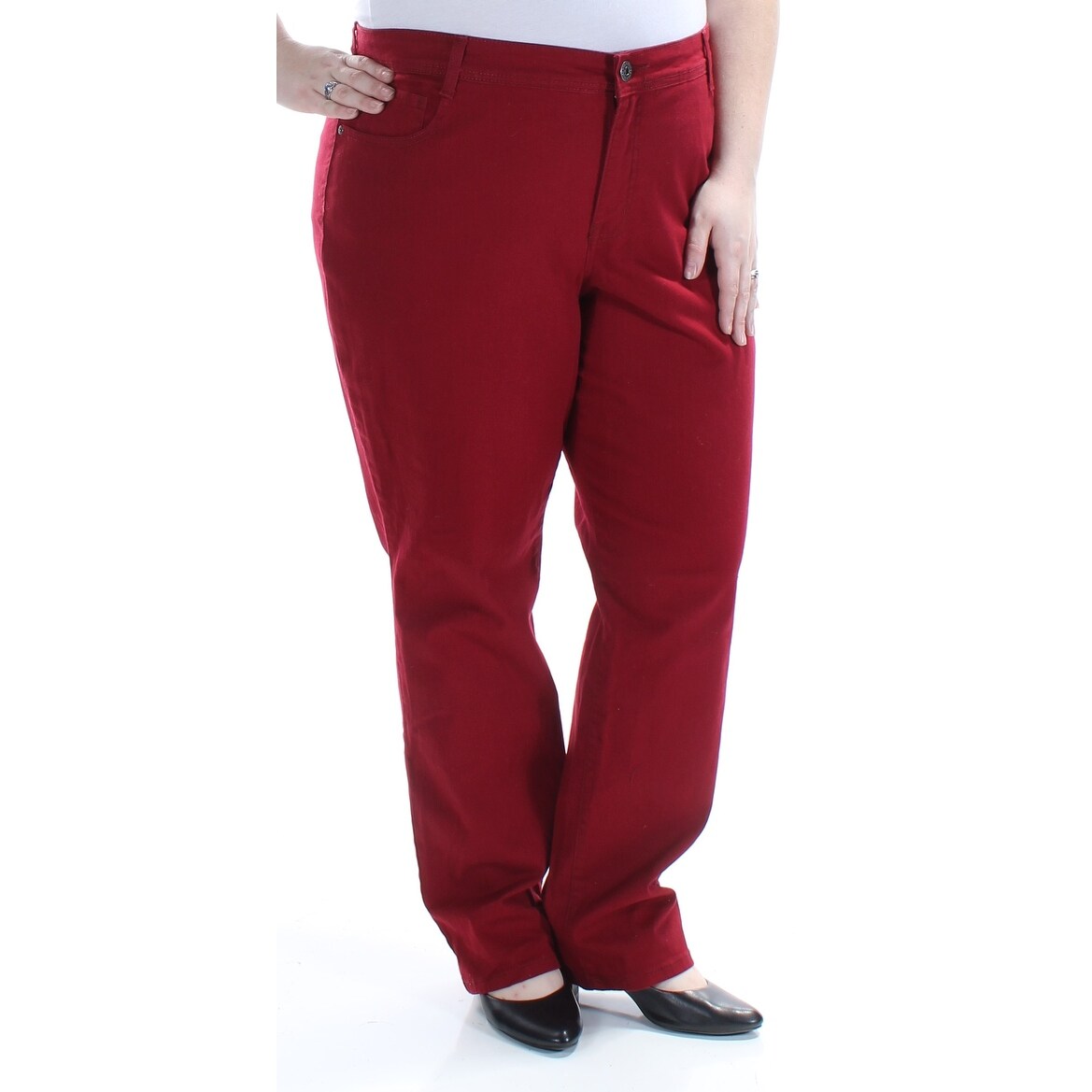 womens plus size red jeans