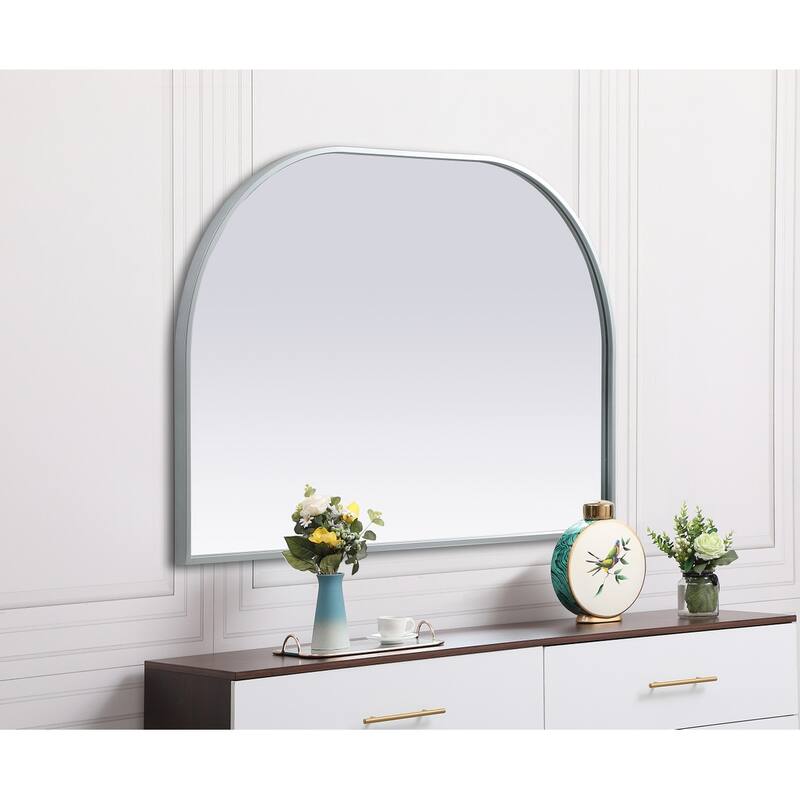 Indigo Home Metal Frame Arch Mirror 36x24 Inch