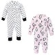 preview thumbnail 2 of 0, Hudson Baby Toddler Girls Plush Jumpsuits, Modern Rainbow Pink Penguin - 4T