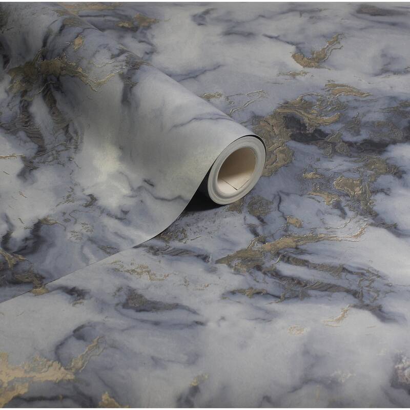 Arthouse Merrick Navy Marble Wallpaper