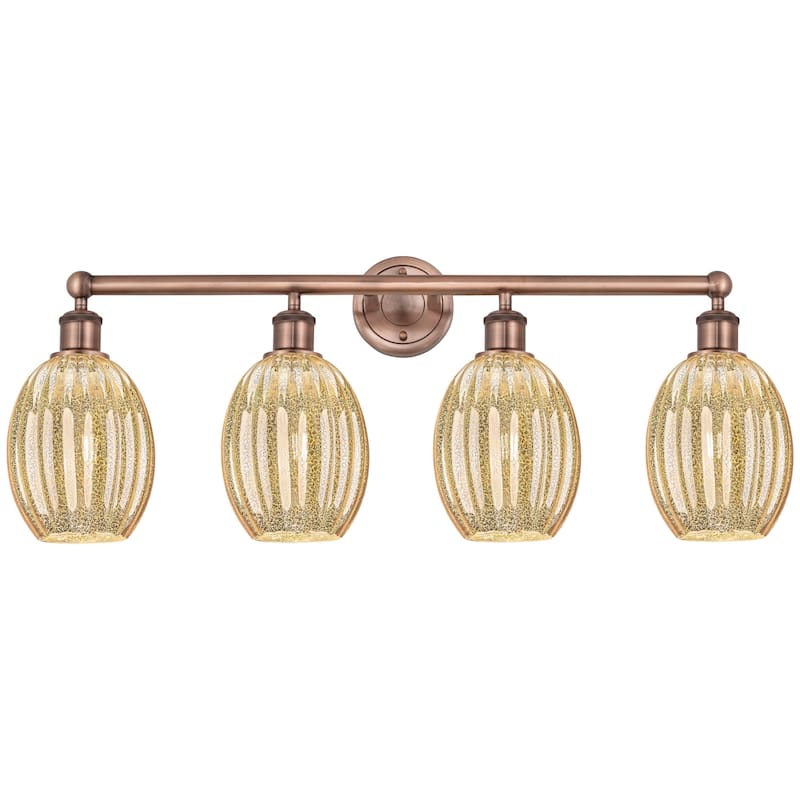 Innovations Lighting 616-4W-13-34 Preston Vanity Preston 4 Light 34" - Antique Copper / Mercury
