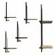 preview thumbnail 5 of 8, Set of 5 Wood, metal Wall Shelves 13"H - 24.75" x 7.75" x 13.0"