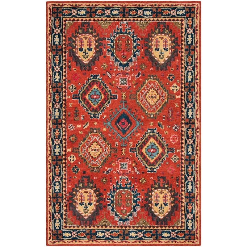 SAFAVIEH Handmade Heritage Avalon Vine Traditional Oriental Wool Rug