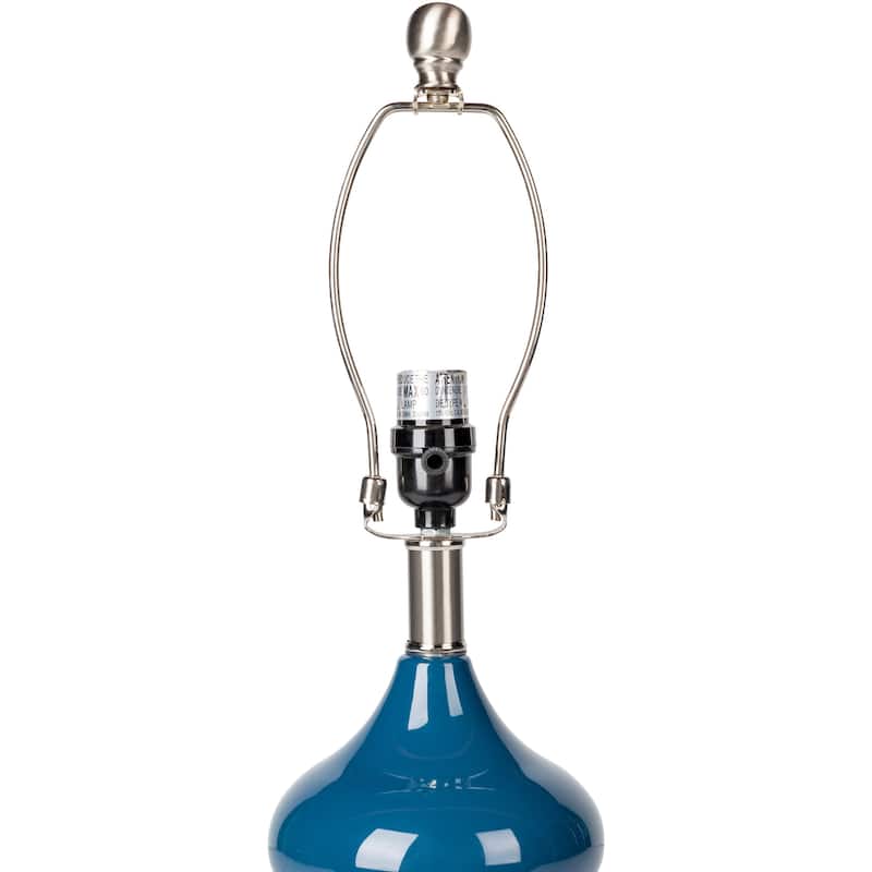 Alcina Double Gourd Glazed Table Lamp - 24"H x 14"W x 14"D