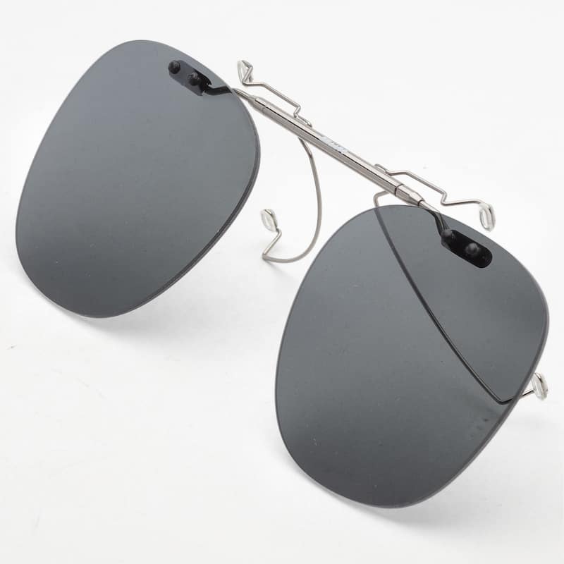 Oliver Peoples Men's 50mm Silver Clip-On Frames