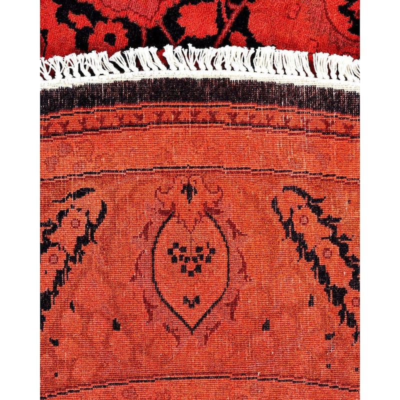 Fine Vibrance, One-of-a-Kind Hand-Knotted Area Rug - Orange, 6' 1" x 6' 1" - 6' 1" x 6' 1"