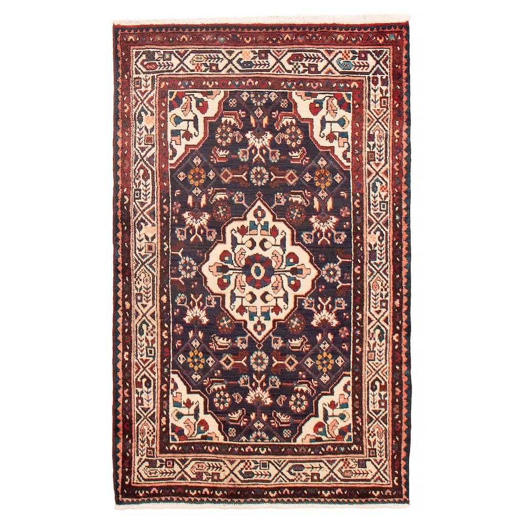 ECARPETGALLERY Hand-knotted Anadol Navy Wool Rug - 3'3 x 5'4
