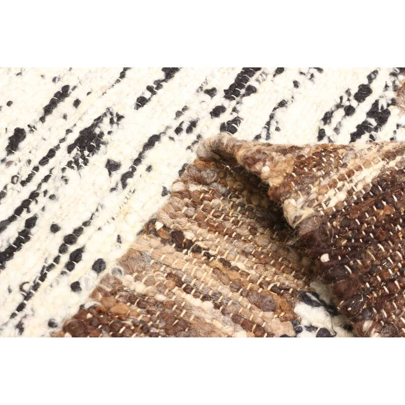 ECARPETGALLERY Braid weave Sienna Cream Wool Rug - 5'5 x 7'7