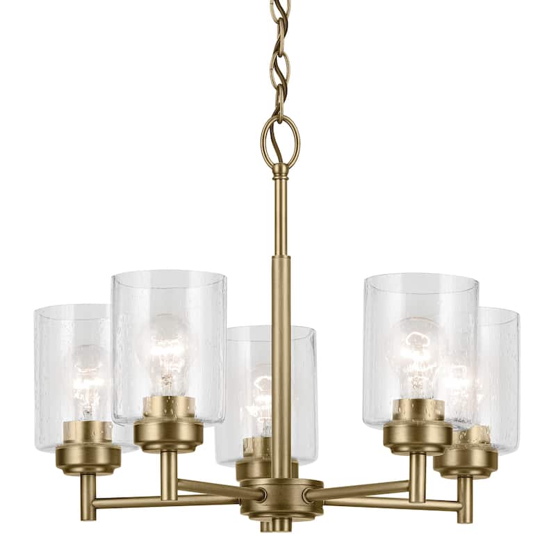 Kichler Lighting Winslow 19.75 in. 5-Light Natural Brass Chandelier - 19.75 in