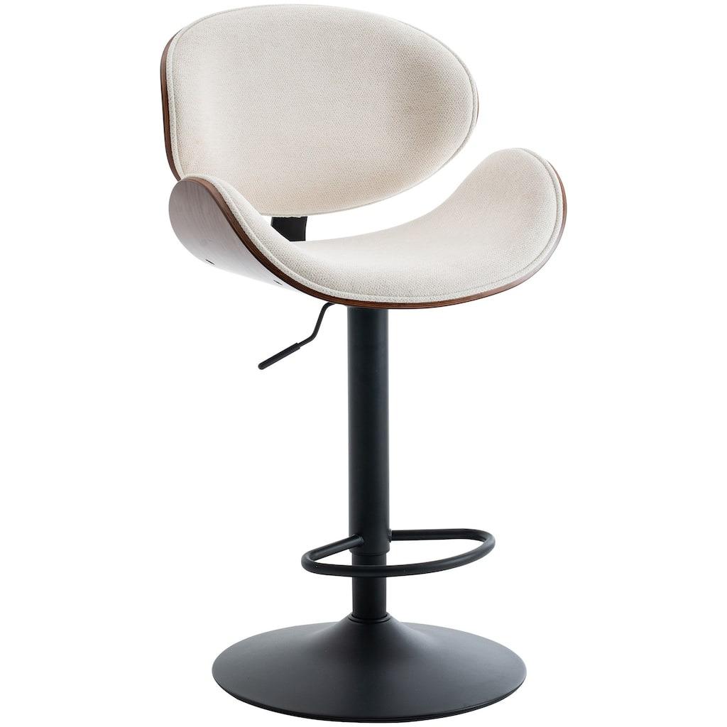 Swivel Bentwood Counter Height Barstools Adjustable Bar Stool with Curved Back