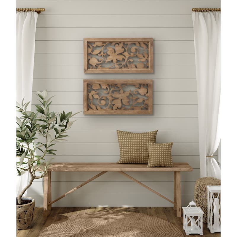 Kate and Laurel Lynnea Wall Art Plaque Set