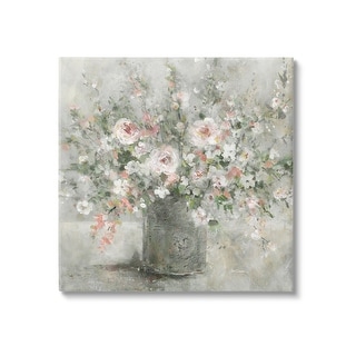 Stupell Soft Pink Blooms Farmhouse Bouquet Canvas Wall Art by Carol ...