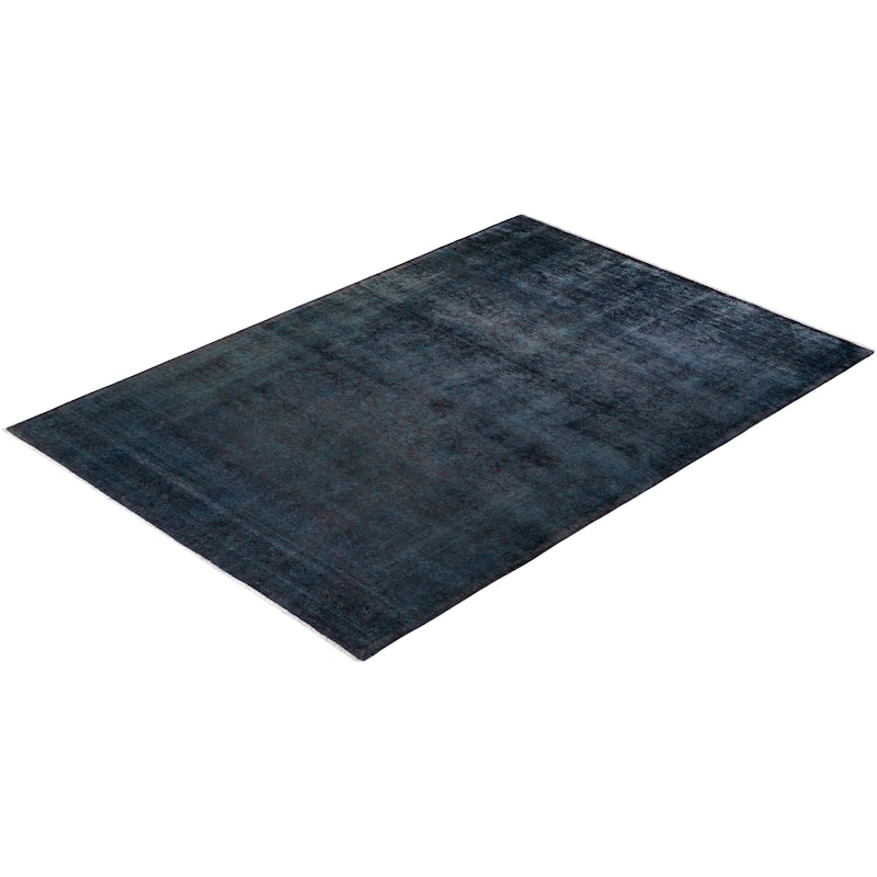 Vibrance, One-of-a-Kind Hand-Knotted Area Rug - Gray, 6' 2" x 8' 10" - 6' 2" x 8' 10"
