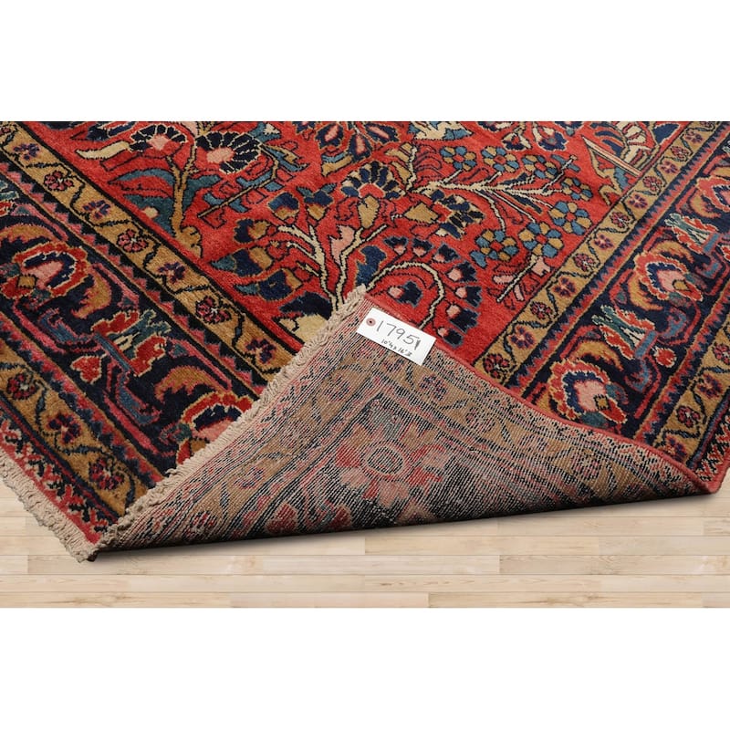 Hand Knotted Burnt Orange Persian Wool Traditional Oriental Area Rug - 10' 4'' x 16' 3''