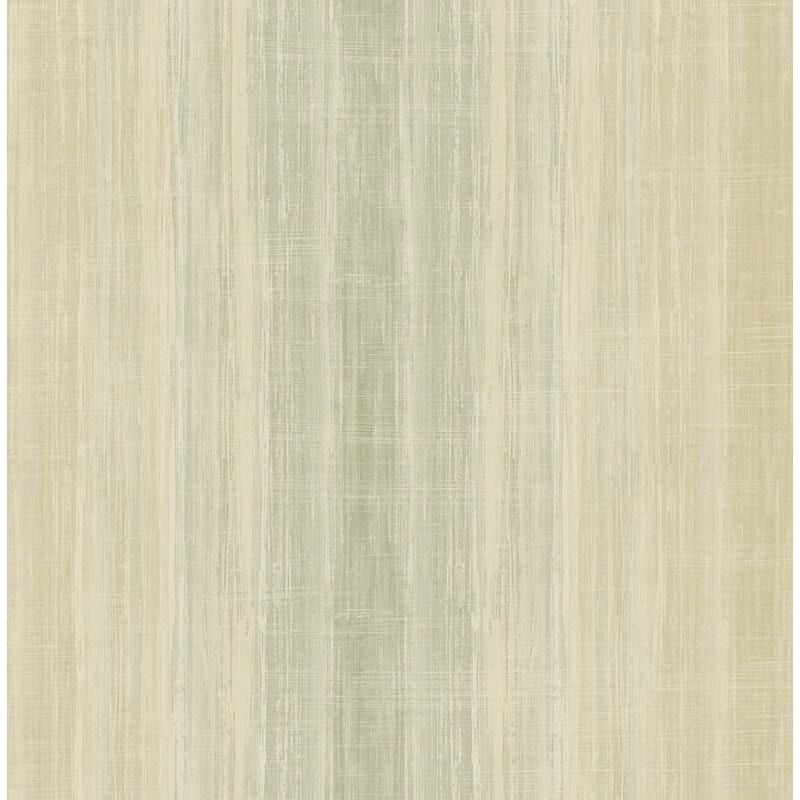 Seabrook Designs Aldeno Ombre Stripe Unpasted Wallpaper - 20.5 in W x 33 ft. L - Metallic Parchment & Pistachio