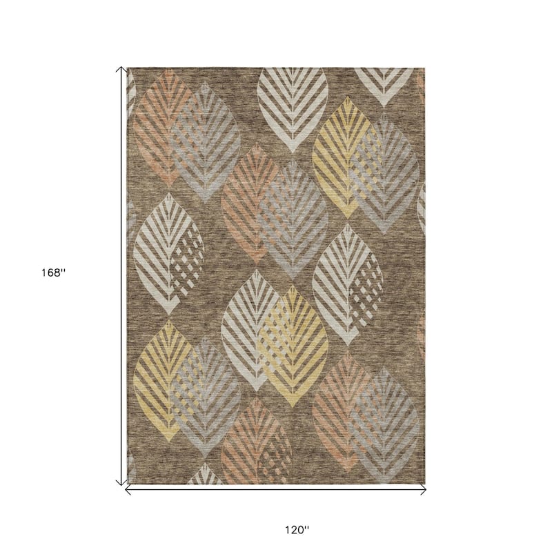 HomeRoots Floral Transitional Rectangle Outdoor Rug