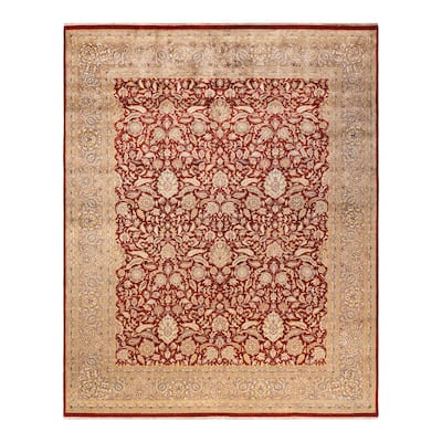 Overton Hand Knotted Wool Vintage Inspired Traditional Mogul Red Area Rug - 8 x 10