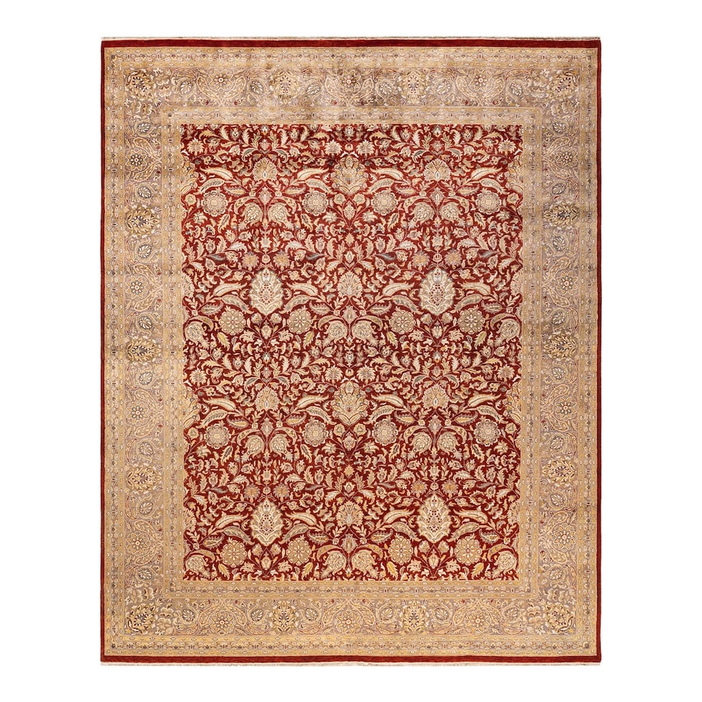 Overton Hand Knotted Wool Vintage Inspired Traditional Mogul Red Area Rug - 8 x 10