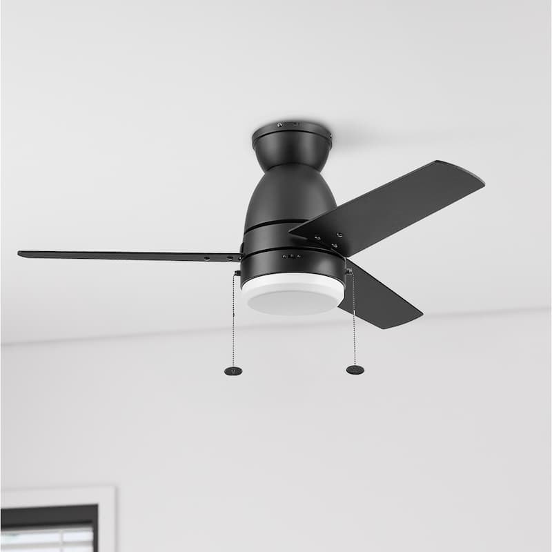 44" Prominence Home Fawn Contemporary Ceiling Fan with LED Light, Dual Finish Blades - 44 Inches