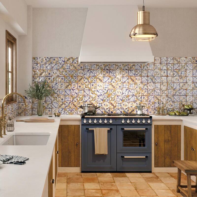 Merola Tile Kings Campania Amalfi 13" x 13" Ceramic Floor and Wall Tile - Case (10 Tiles)