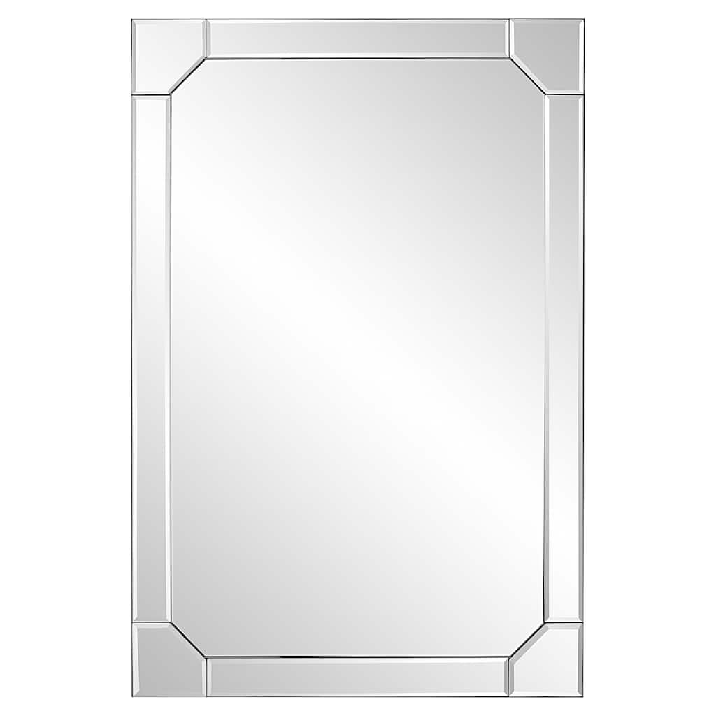 Porch & Den Beveled Mirror Angled Frame Rectangular Wall Mirror