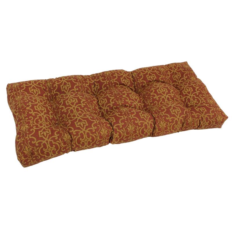 Blazing Needles 42-inch All-Weather Bench Cushion - Vanya Paprika