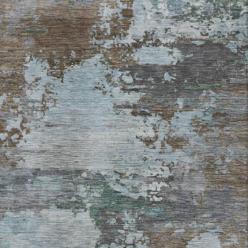 HomeRoots Abstract Transitional Rectangle Outdoor Rug - 3' x 5'