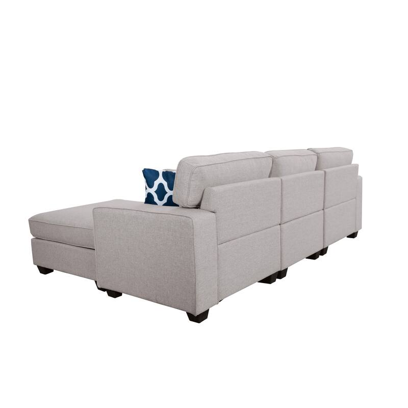 102'' Reversible Modular Sectional Sofa Couche With Ottoman