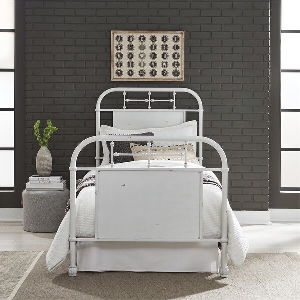 Carbon Loft Cauthen Antique White Full Metal Bed. Opens flyout.