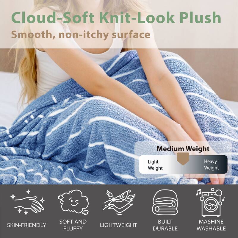 Ultra Soft Cozy Knit Throw Blanket