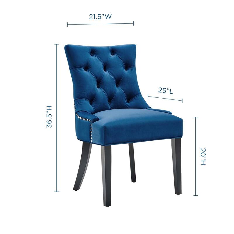 Silver Orchid Kornman Velvet Dining Side Chairs (Set of 2)