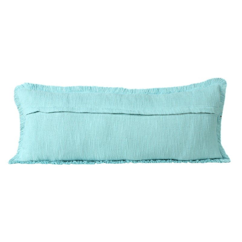 Hidalgo Solid Fringed Throw Pillow by Sevita
