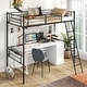preview thumbnail 6 of 8, Costway Twin Size Metal Loft Bed Single Loft Bunk Bed with Full-Length