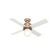 preview thumbnail 15 of 23, Hunter 44" Hepburn Ceiling Fan with LED Light Kit and Wall Control, Vintage, Transitional, Contemporary