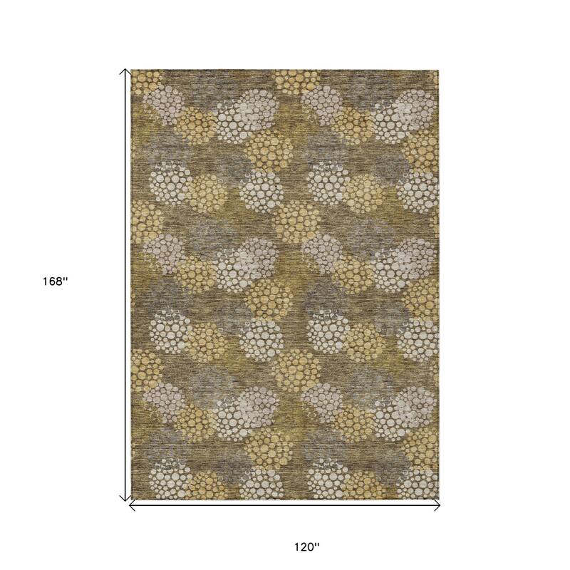 HomeRoots Polka Dot Transitional Rectangle Outdoor Rug