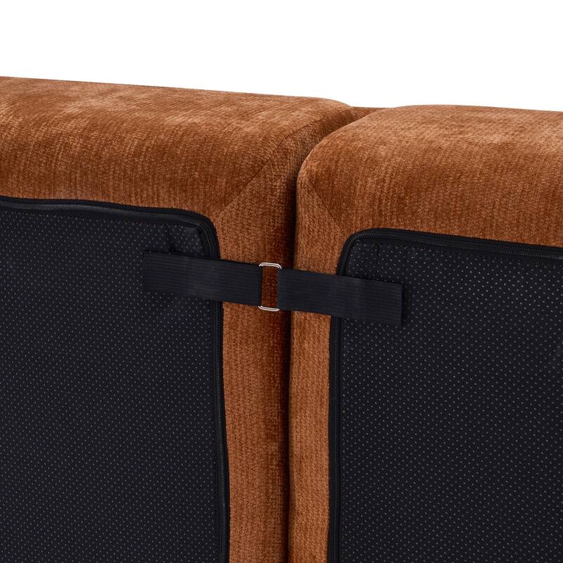 Cloud Modular Sectional Sofa, Boneless Sectional Couch with Ottoman, Modern Lounge Sofa