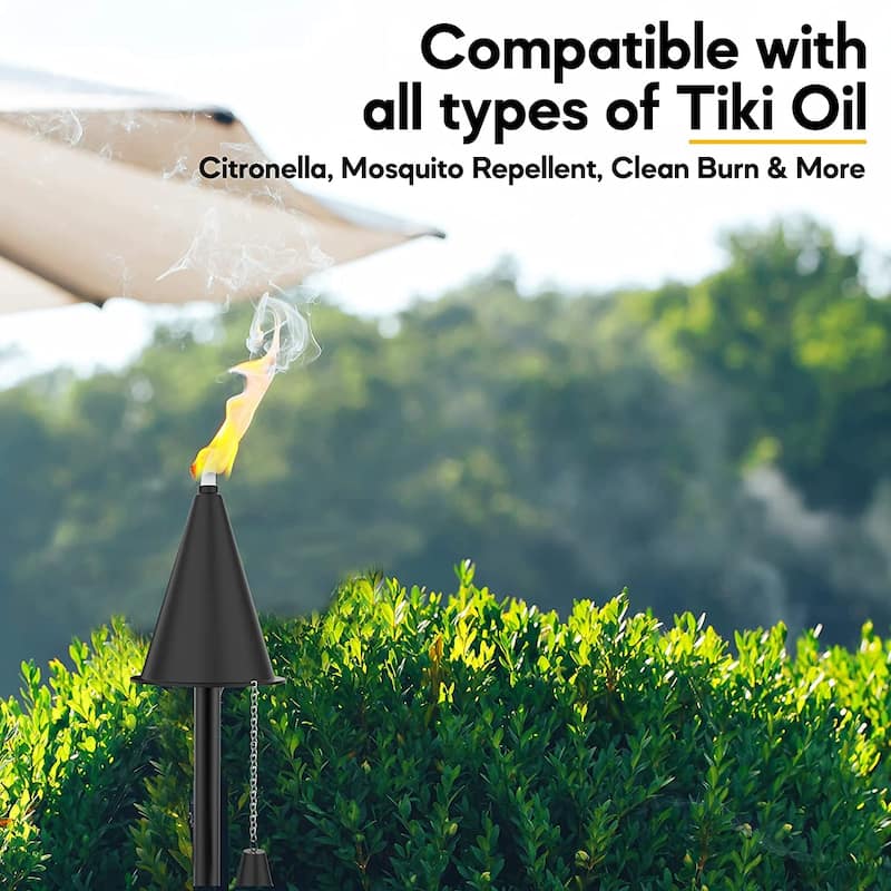 Small Hawaiian Cone Tiki Torch