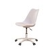 preview thumbnail 8 of 9, Office Chair with Pu Leather Soft Cushion, Ergonomic Small Computer Desk Chair with Wheels, Armless Swivel Task Chair - N/A