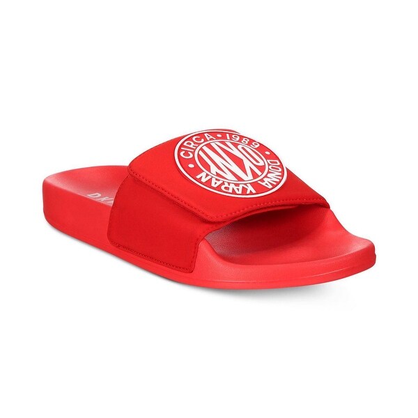 red dkny slides
