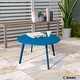 preview thumbnail 26 of 33, Clihome Weather Resistant Round Steel Patio Large Coffee Table
