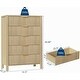 preview thumbnail 3 of 8, Tall Wooden 5 Drawers Dressers, Storage Cabinet for Bedroom, Living Room