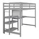 preview thumbnail 21 of 25, Twin Size Wooden Loft Bed with Shelves, Desk and Writing Board, White