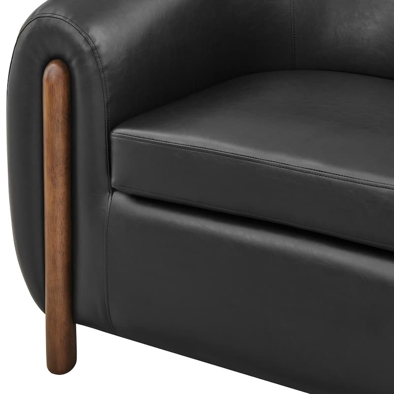 NPD Furniture Cordelia Faux Leather Accent Arm Chair