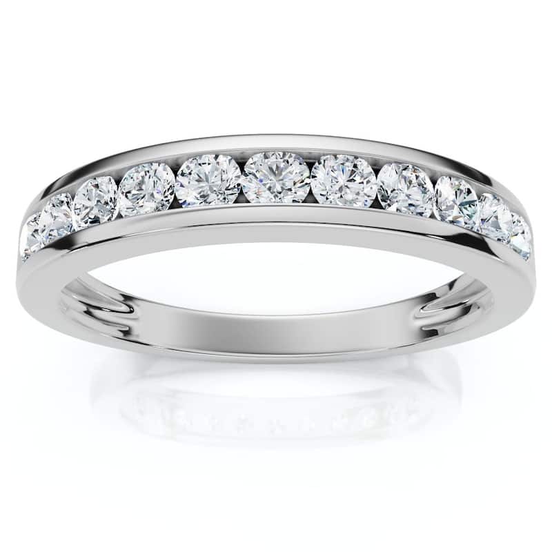 Bliss Diamond 1/2Ct Diamond Wedding Ring Channel Set Lab Grown EF/VS